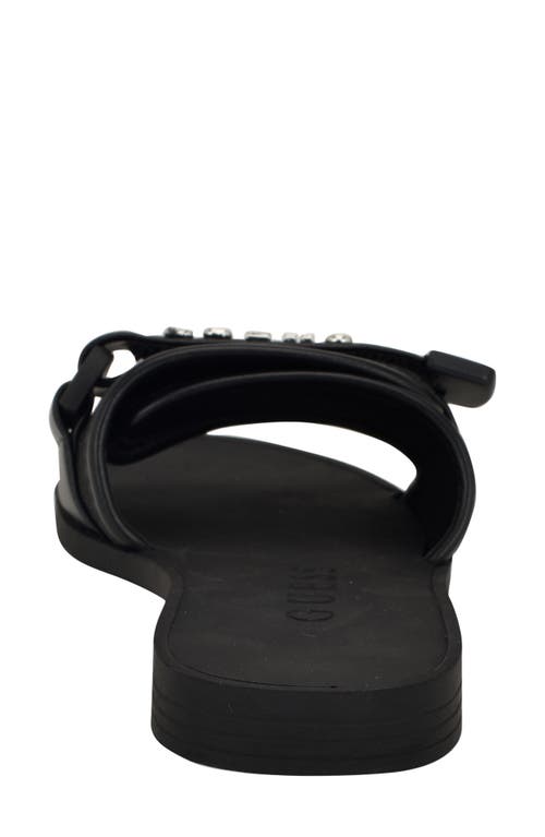 Guess Women's Elyze Quattro G Slip-on Slide Flat Sandals In Black