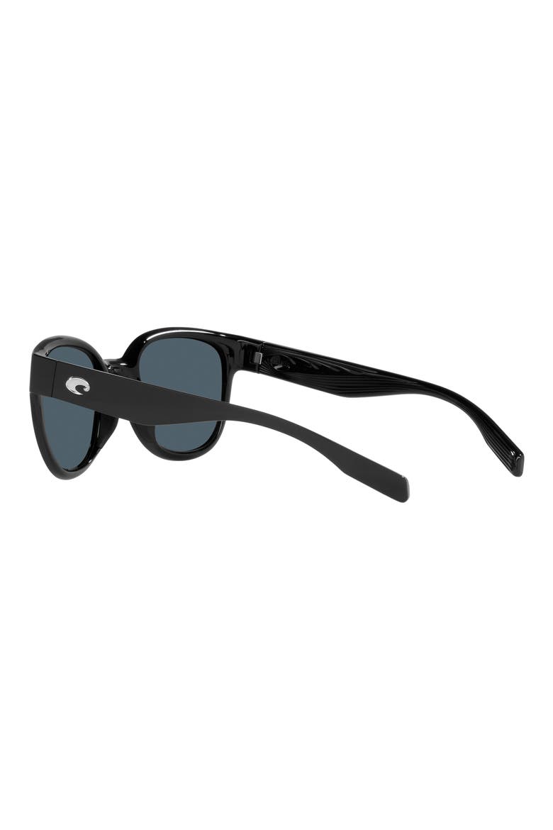 Salina 53mm Polarized Rectangular Sunglasses, Alternate, color, BLACK