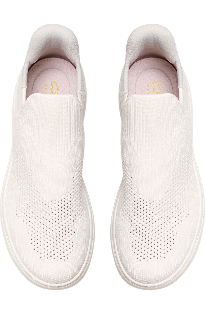 Clarks<sup>®</sup> Nalle Step Sneaker, Alternate, color, White Knit