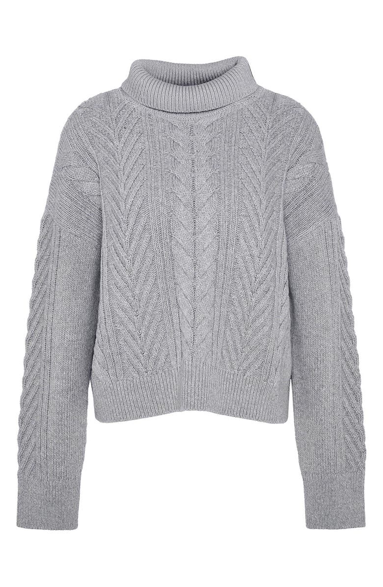 Barbour Beatrix Cable Knit Cotton & Wool Blend Sweater, Alternate, color,