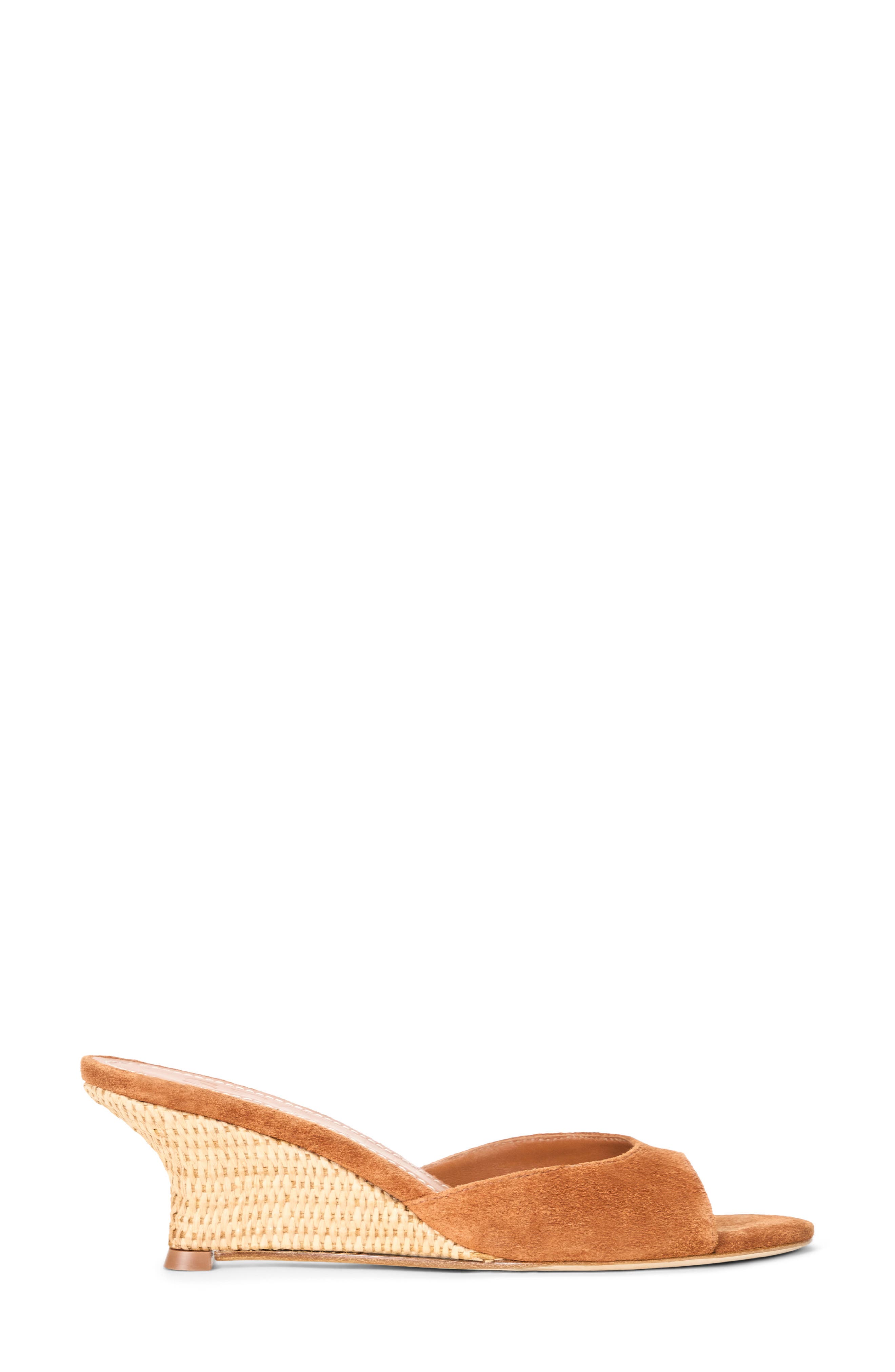 STAUD Brigitte Wedge Slide Sandal, Alternate, color, Tabac/ Natural