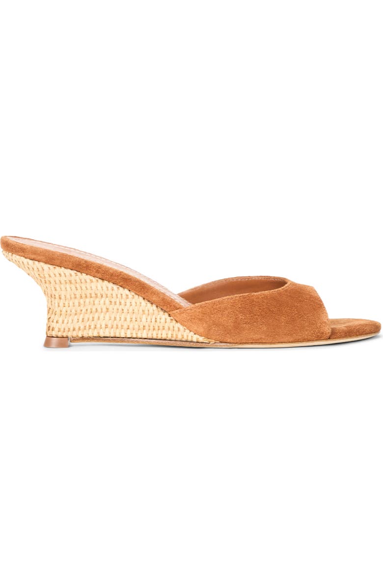 STAUD Brigitte Wedge Slide Sandal, Alternate, color, Tabac/ Natural