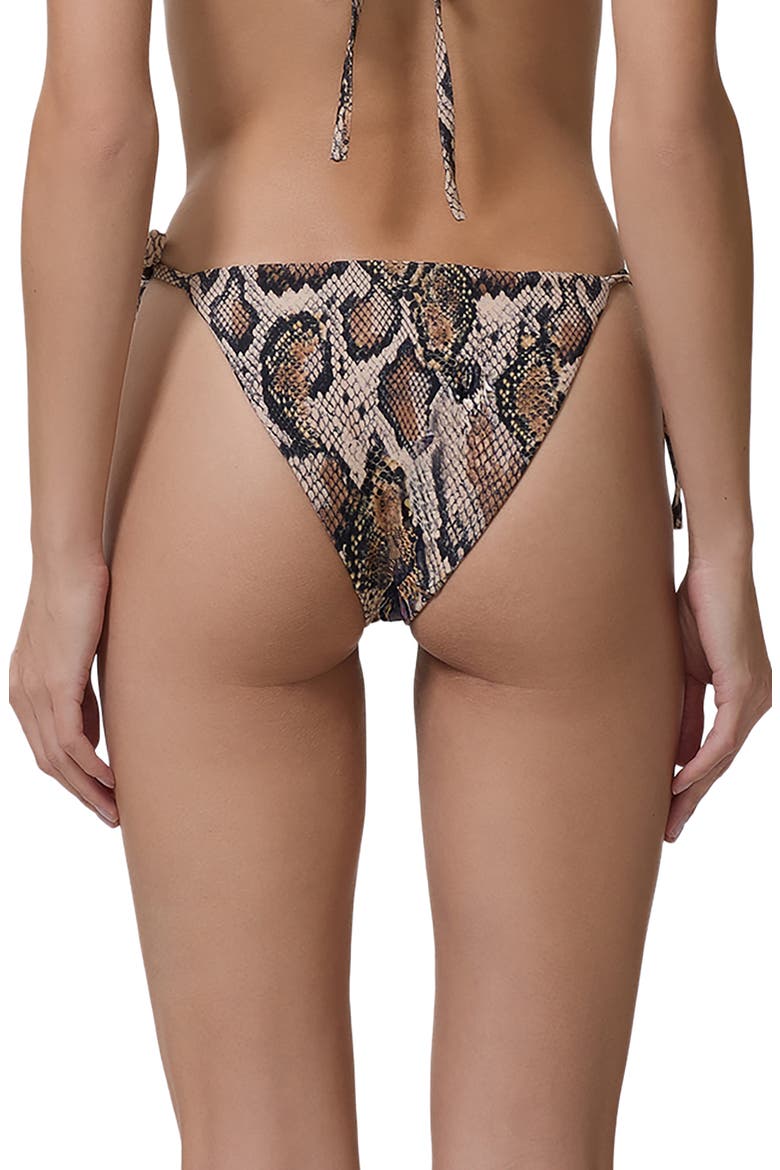 Cali Side Ties Bikini Bottoms, Alternate, color, SAND SERPENT