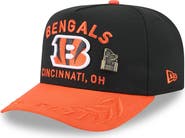 New Era Men's New Era Black/Orange Cincinnati Bengals 2025 NFL Draft On Stage A-Frame 59FIFTY Fitted Hat