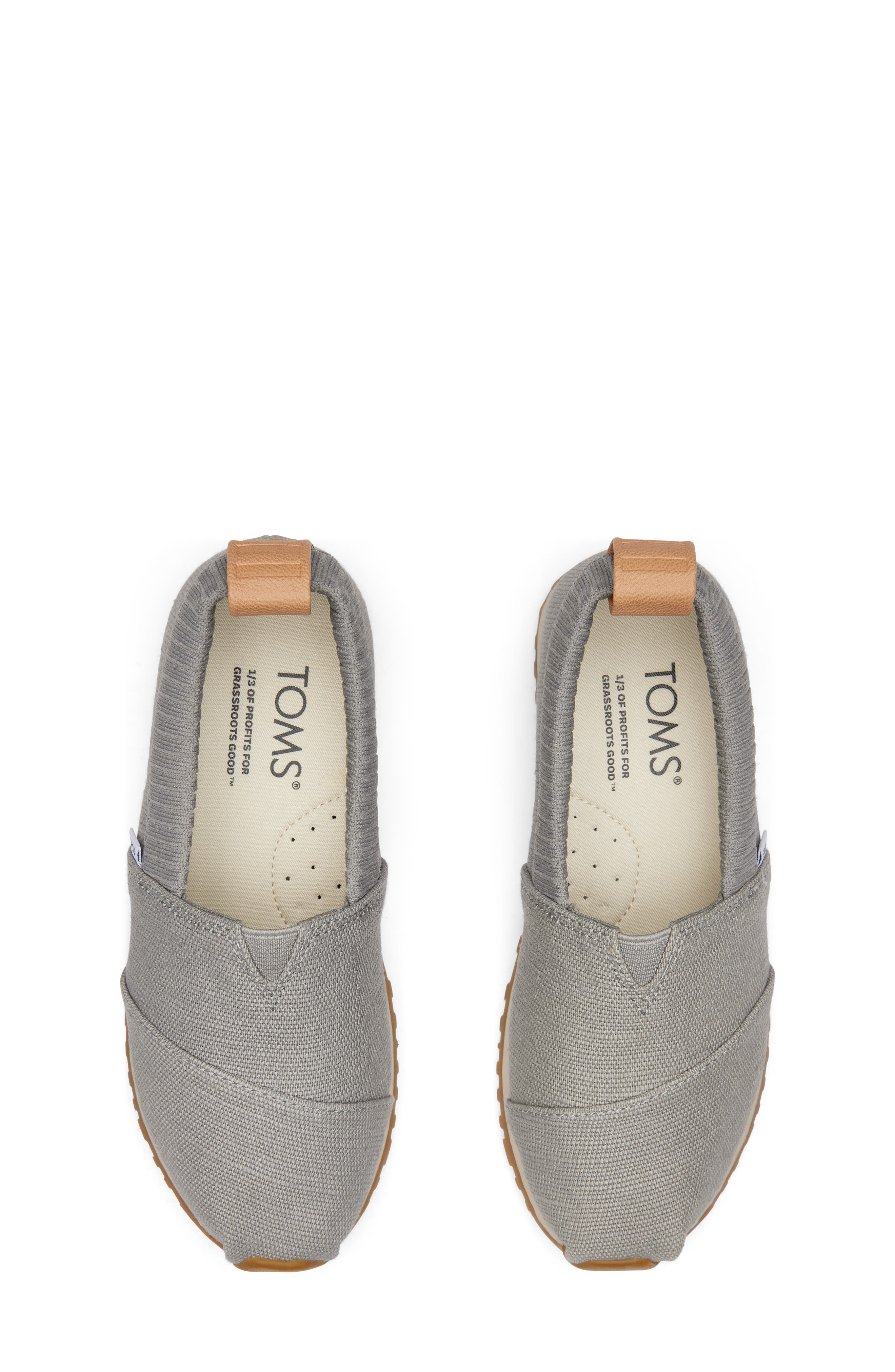 TOMS Kids' Alpargata Resident Slip-On Sneaker, Alternate, color, Grey