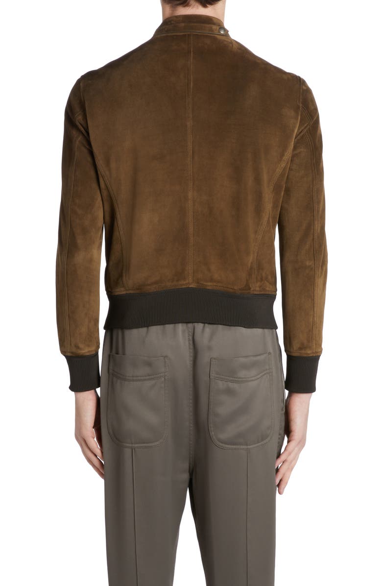 TOM FORD Suede Bomber Jacket, Alternate, color, 
