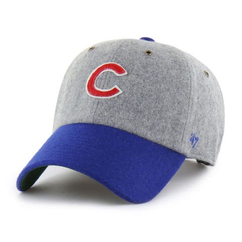 Men's '47  Gray/Royal Chicago Cubs Golden Age Wool Clean Up Adjustable Hat