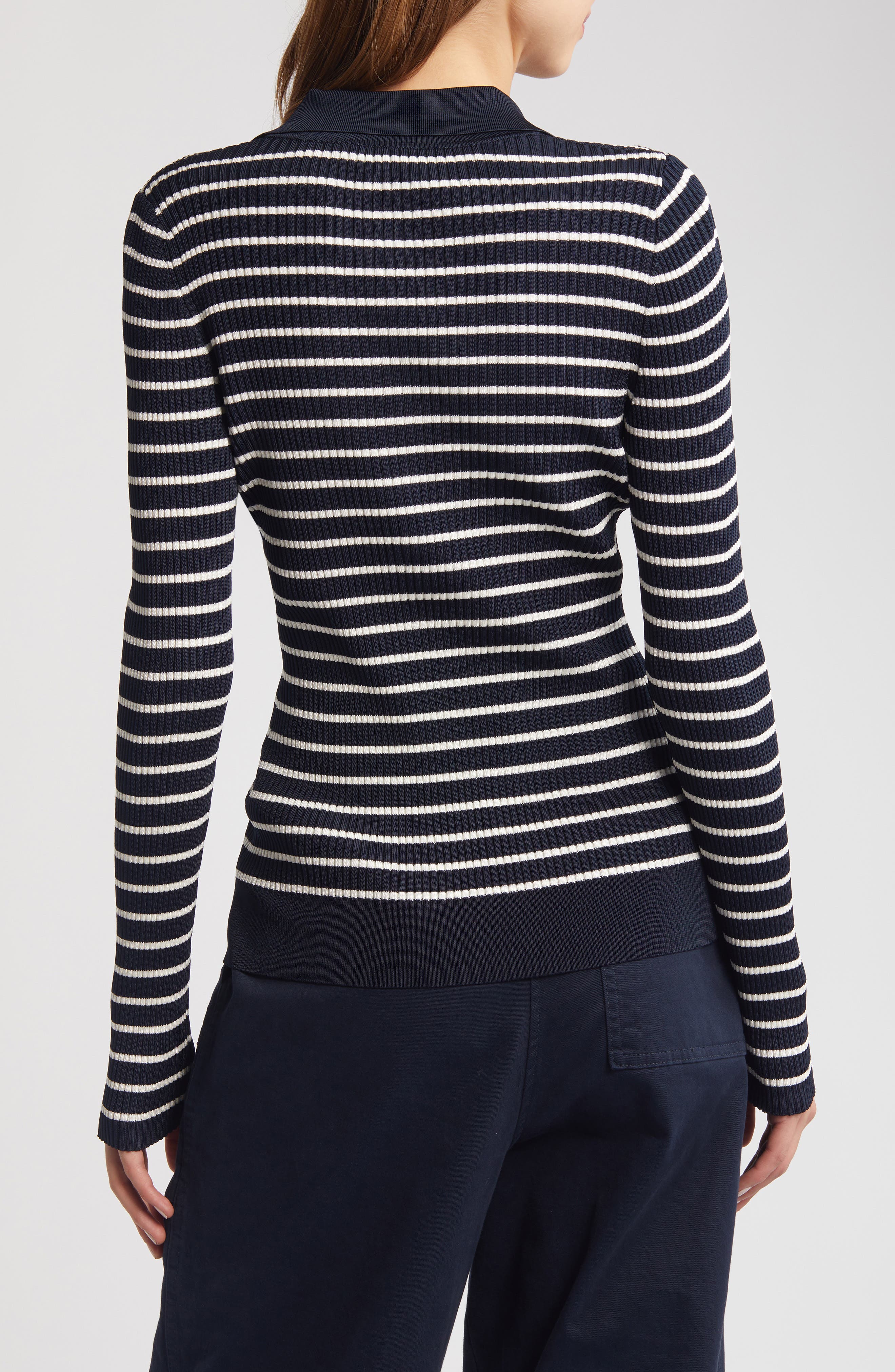Fibluna Stripe Polo Sweater - image 2