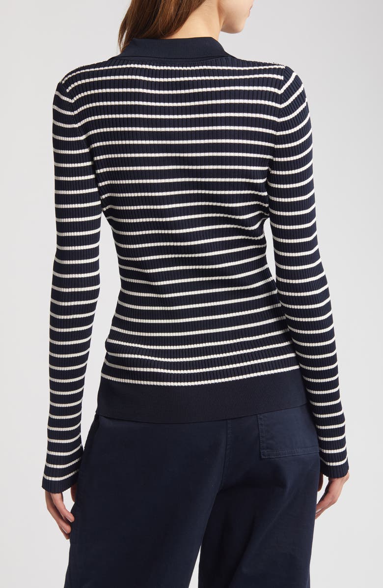 BOSS Fibluna Stripe Polo Sweater, Alternate, color, Open Misc