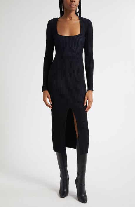 Logan Directional Rib Long Sleeve Sweater Dress