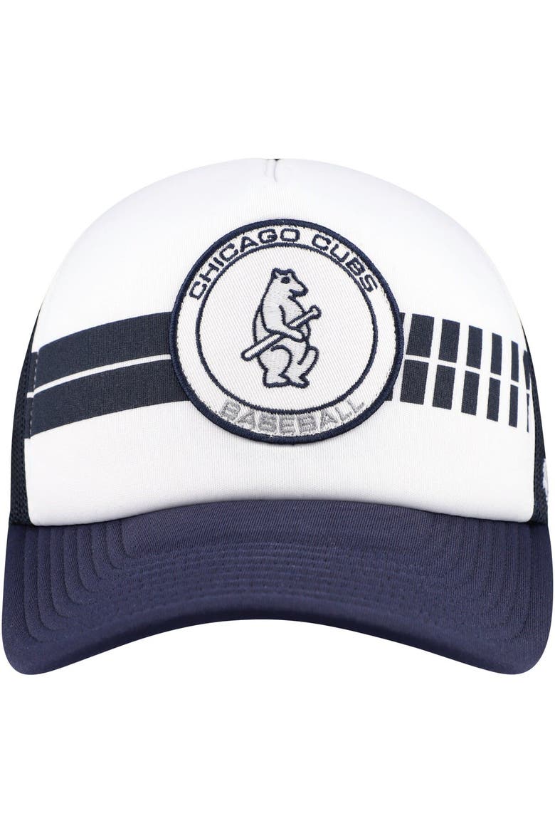 Men's '47 White/Navy Chicago Cubs Cooperstown Collection Wax Pack Express Trucker Adjustable Hat, Alternate, color, Navy