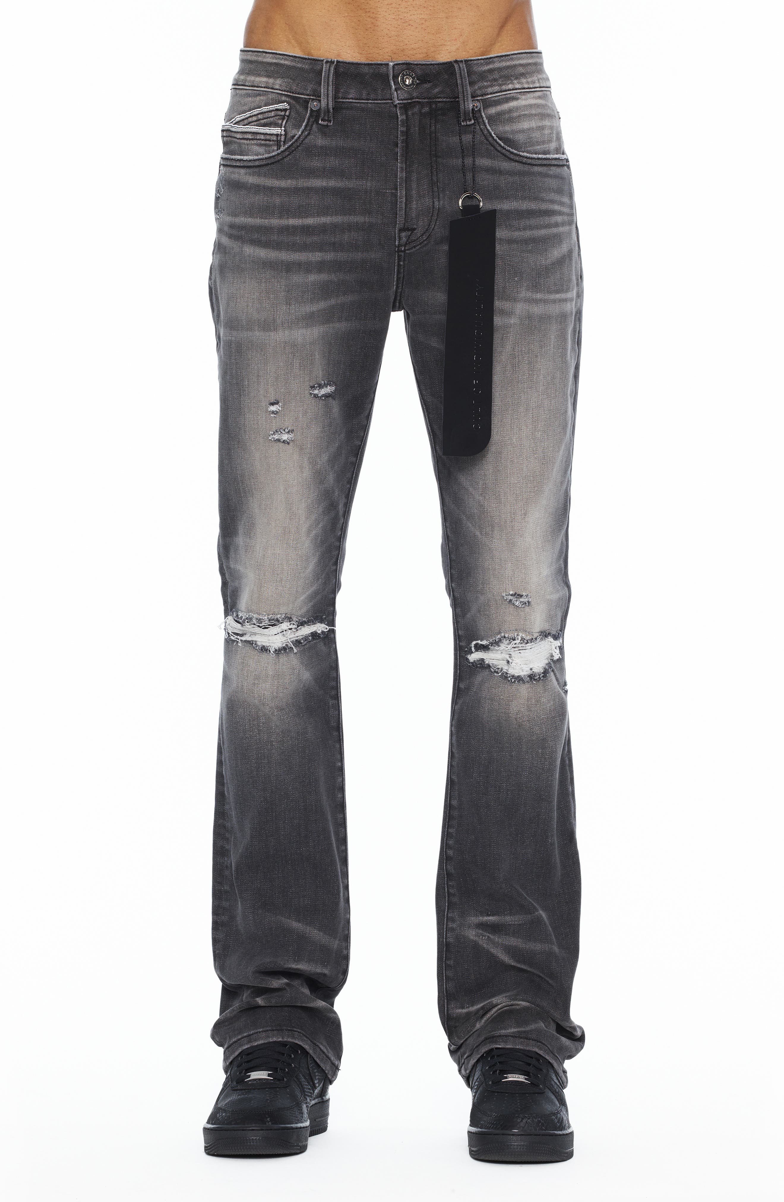 Cult of Individuality Lenny Ripped Mid Rise Bootcut Jeans (Men) | Nordstrom