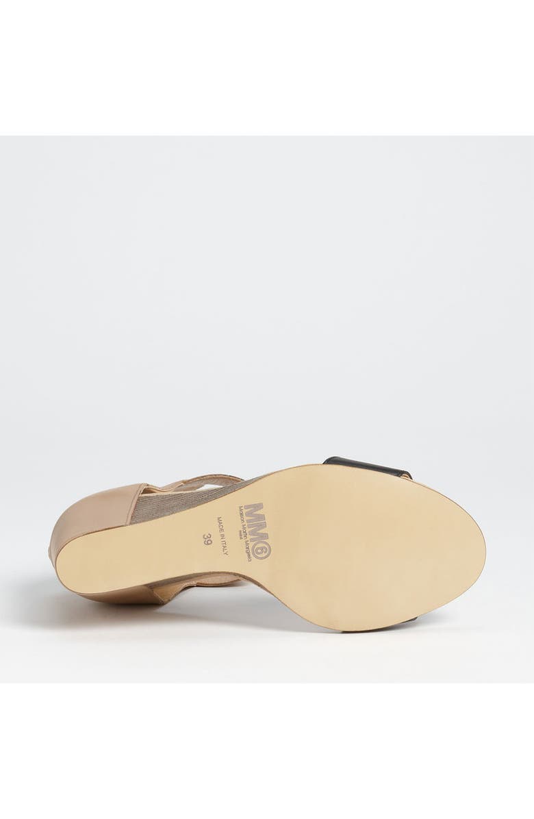 MM6 Maison Margiela Two Tone Wedge Sandal, Alternate, color,