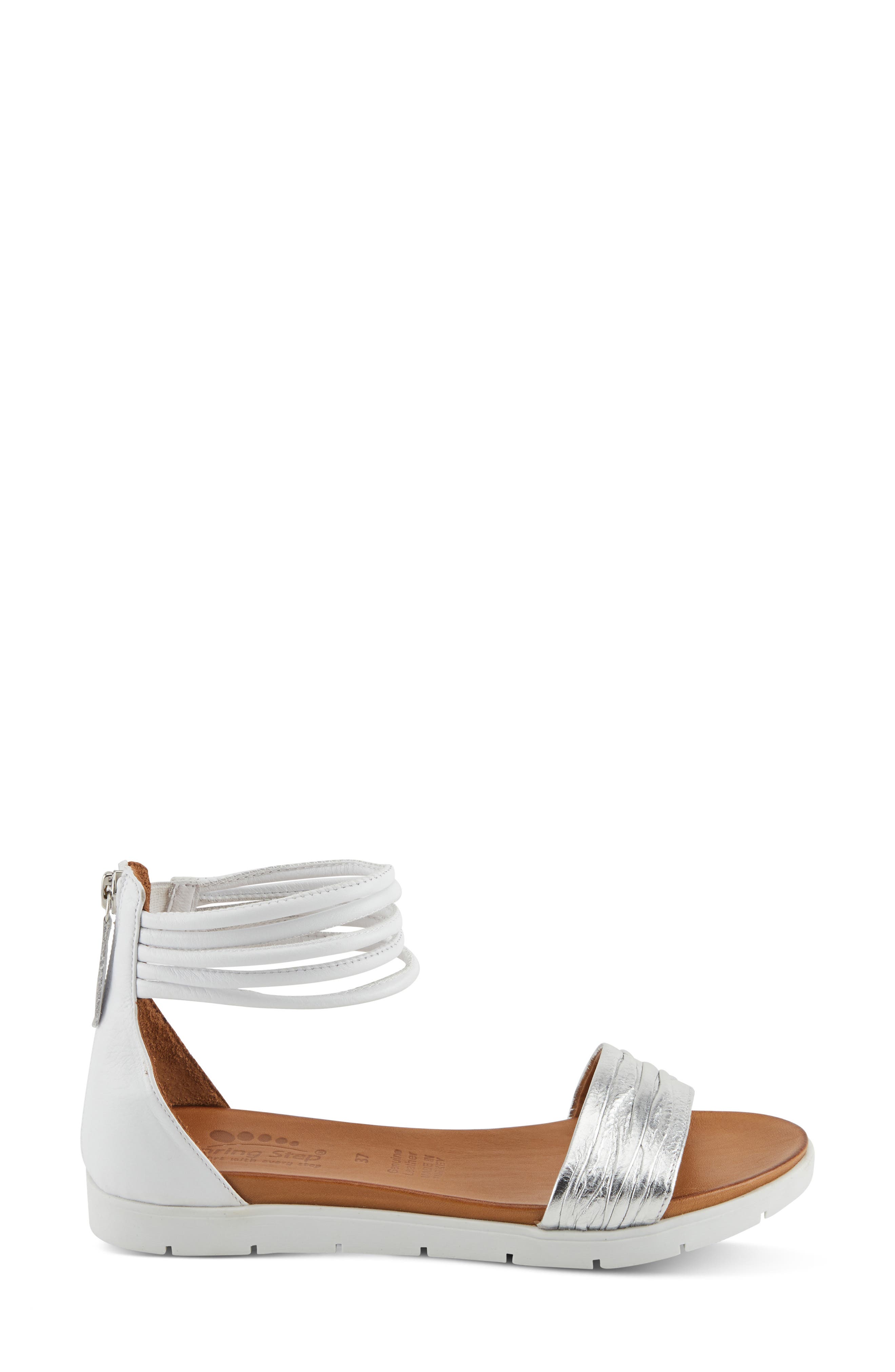 Spring Step Mexa Metallic Sandal, Alternate, color, Silver