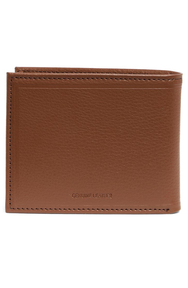 Original Penguin Pebbled Leather Bifold Wallet, Alternate, color, Tan