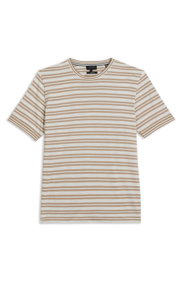 Ted Baker London Vadell Stripe Cotton & Linen Crewneck T-Shirt, Alternate, color, 
