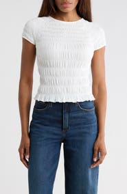 JASON WU Short Sleeve Keyhole Top