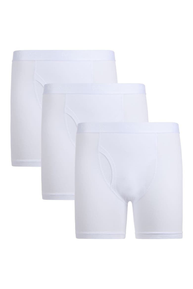 Assorted 3-Pack Cool Stretch Cotton Boxer Briefs, Alternate, color, WHITE