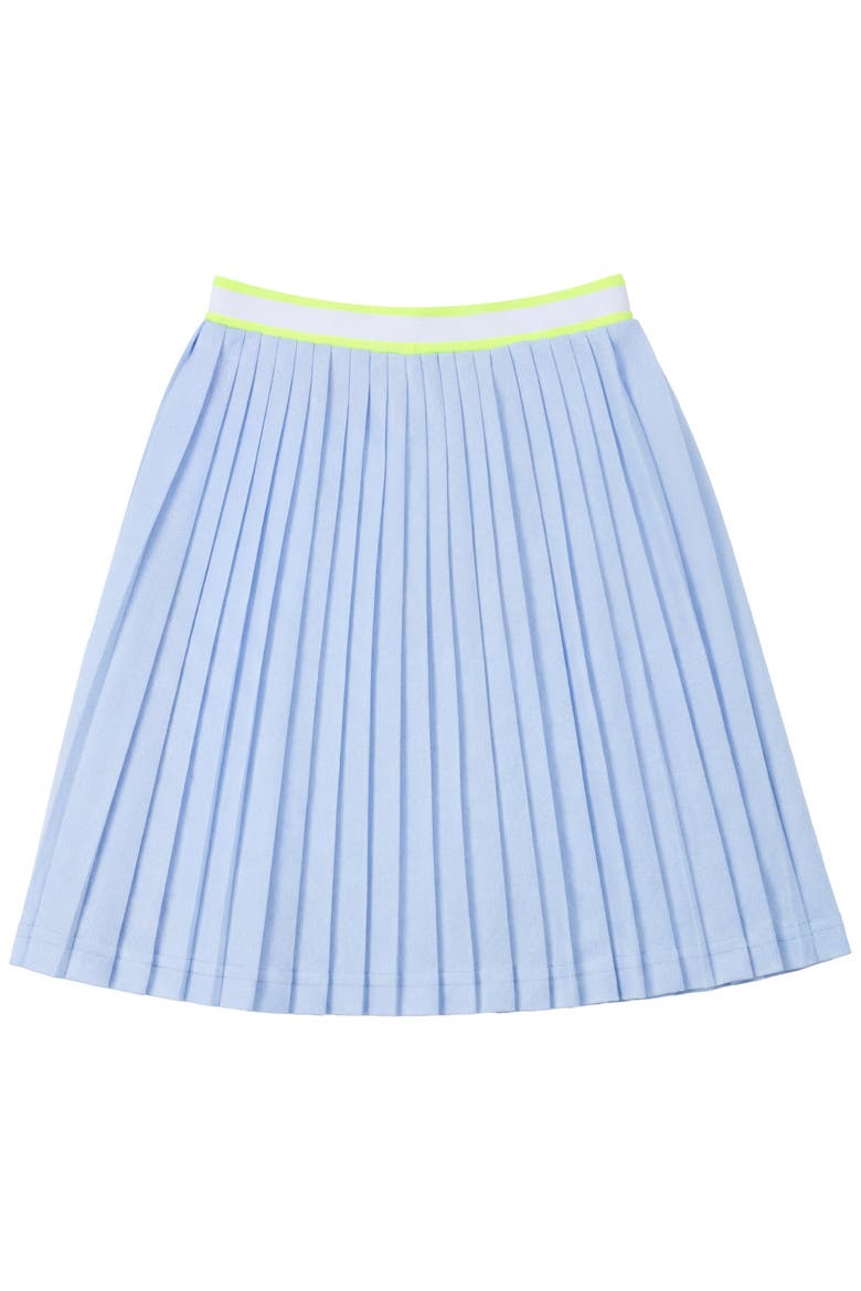 Stripe Pleated Elastic Waist Skirt, Main, color, Blue
