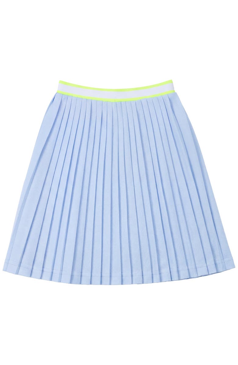Charlotte & George Stripe Pleated Elastic Waist Skirt, Main, color, Blue