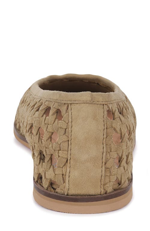 Rag & Co Miyako Woven Leather Ballet Flat In Brown