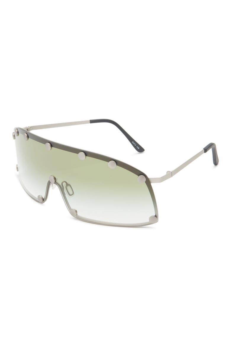 Shield Sunglasses, Alternate, color, SILVER TEMPLE/ BOSCO LENS