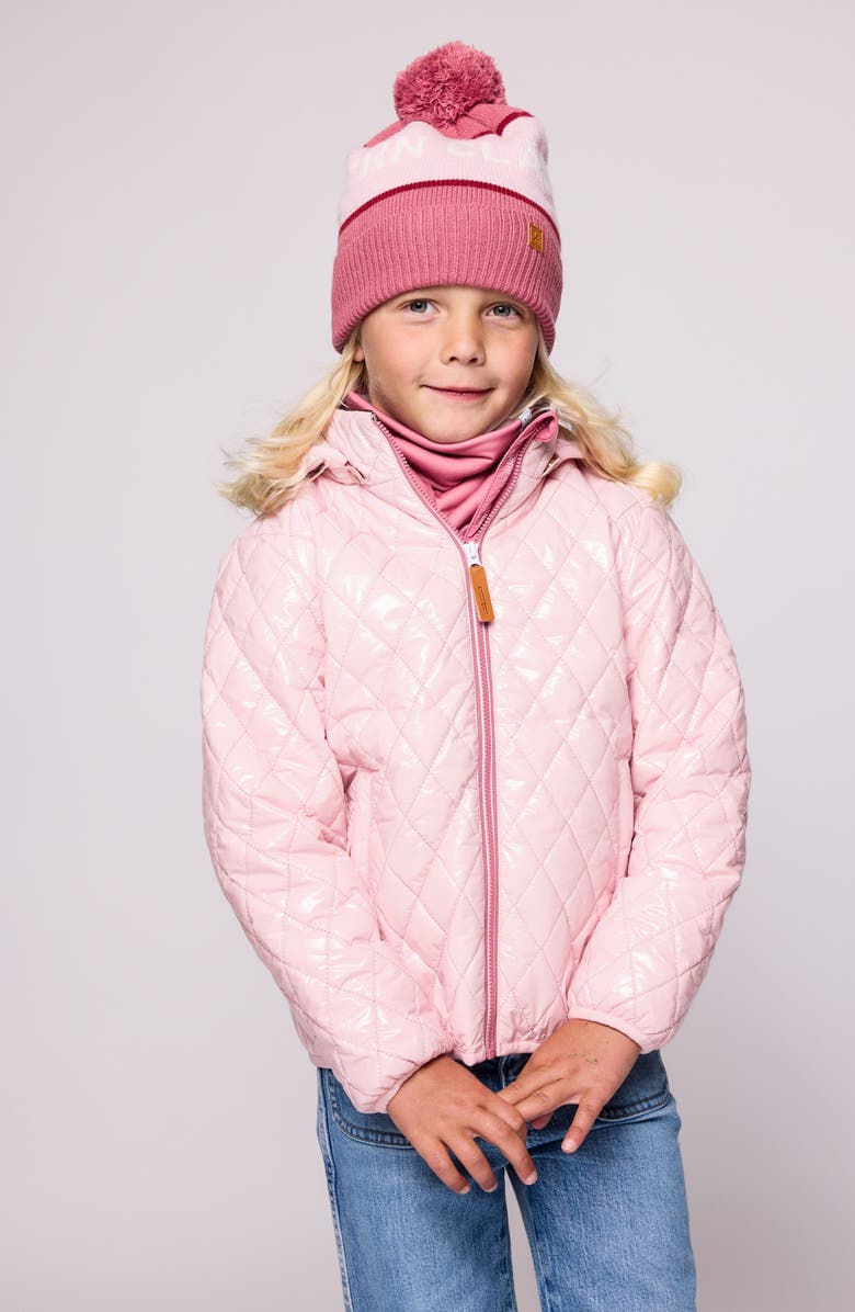 Northern Classics Girls Shiny Quilted Puffer Jacket, Alternate, color, Shiny Ballerina Pink