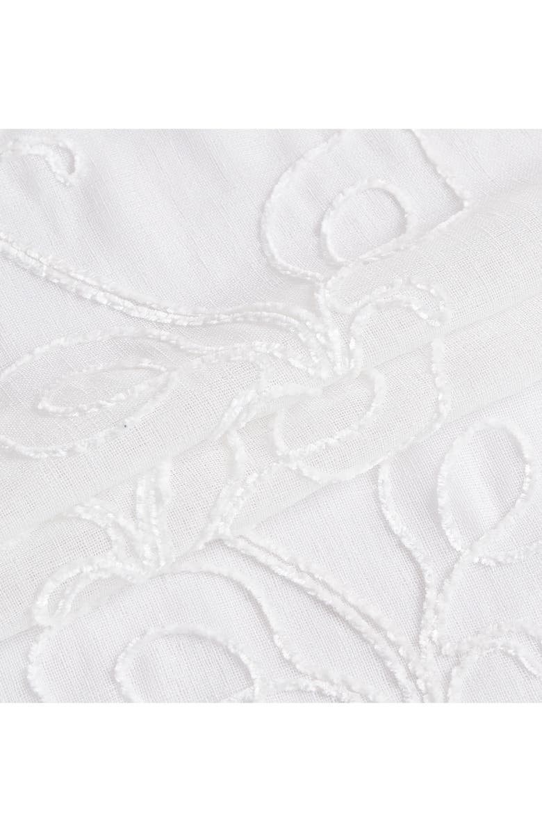 DAINTY HOME Stella Set of 2 Sheer Panel Curtains, Alternate, color, White