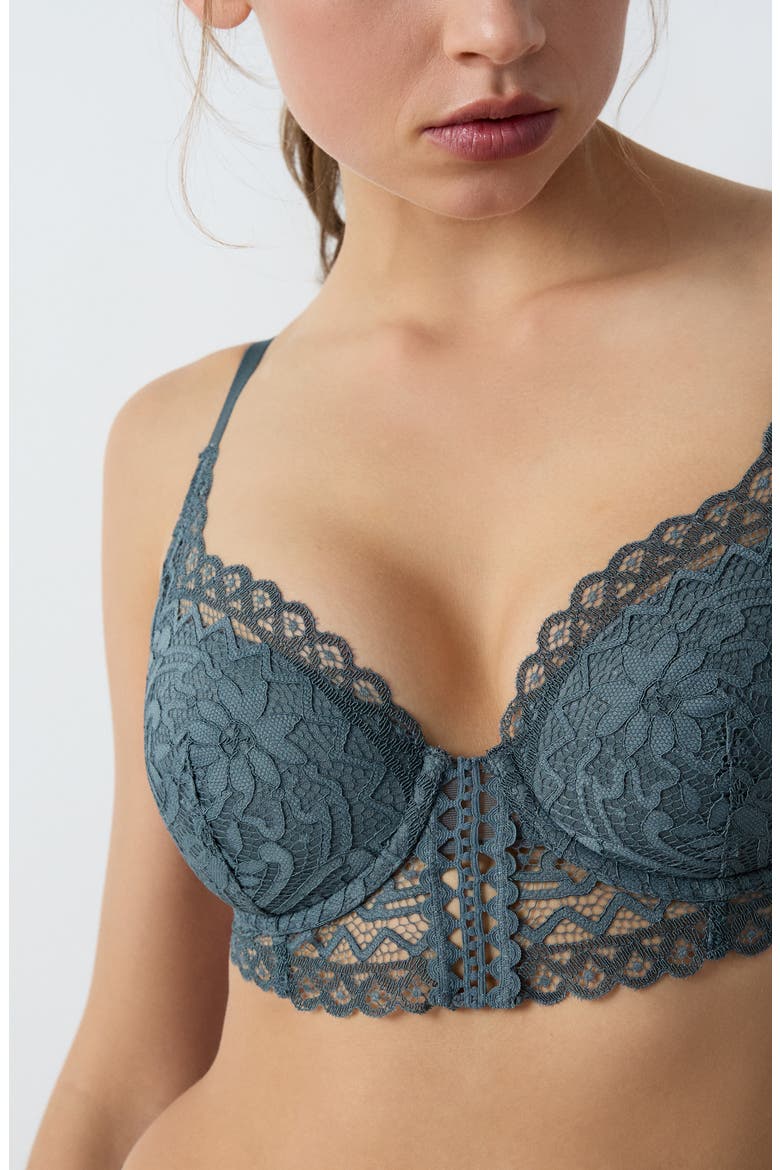Dream Classique Longline Underwire Bra, Alternate, color, ANTHRACITE
