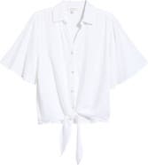 beachlunchlounge Roxanna Tie Hem Shirt