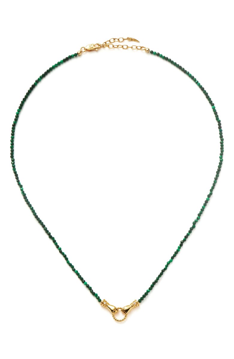 Missoma x Harris Reed In Good Hands Beaded Pendant Necklace, Alternate, color, Gold