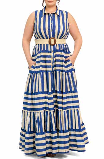 FLYING TOMATO Striped Maxi Dress