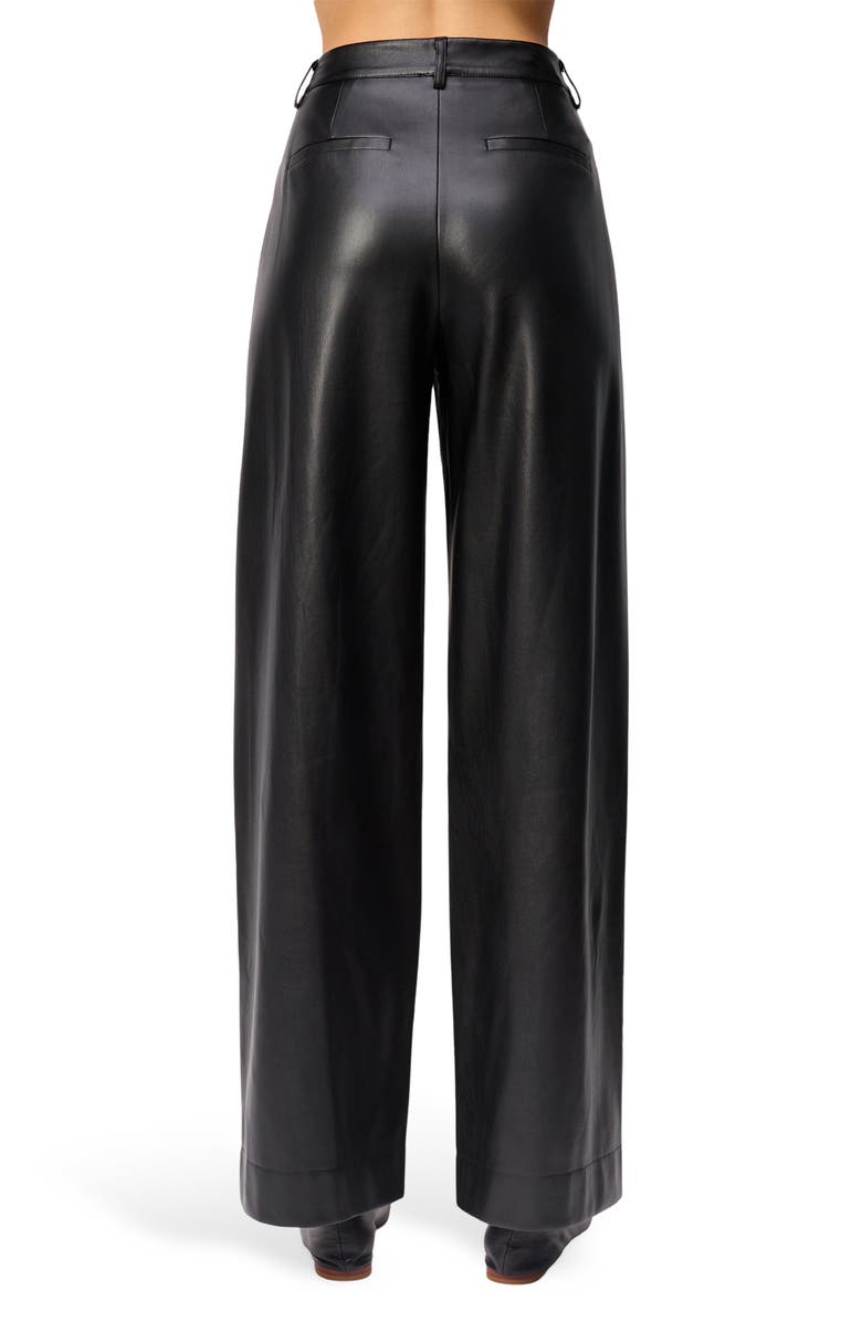CAMI NYC Andorra High Waist Faux Leather Pants, Alternate, color, Black