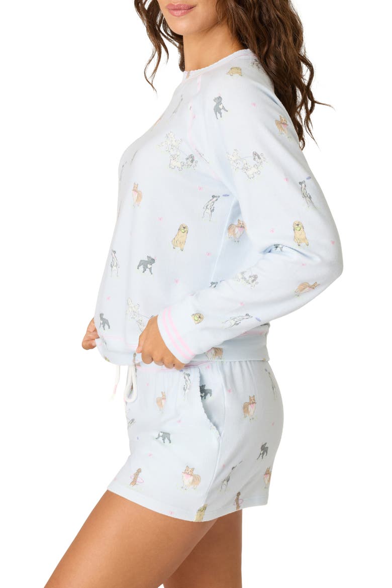 Bark Park Jersey Pajama Top, Alternate, color, BLUE ICE
