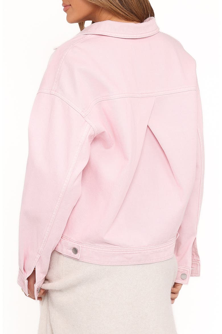 Larosa Denim Trucker Jacket, Alternate, color, DUSTY PINK