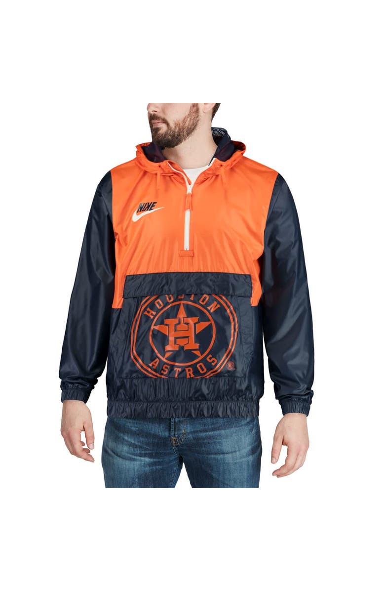 Nike Men's Nike Navy Houston Astros Anorak 1/2-Zip Pullover Hooded Jacket, Alternate, color, Navy