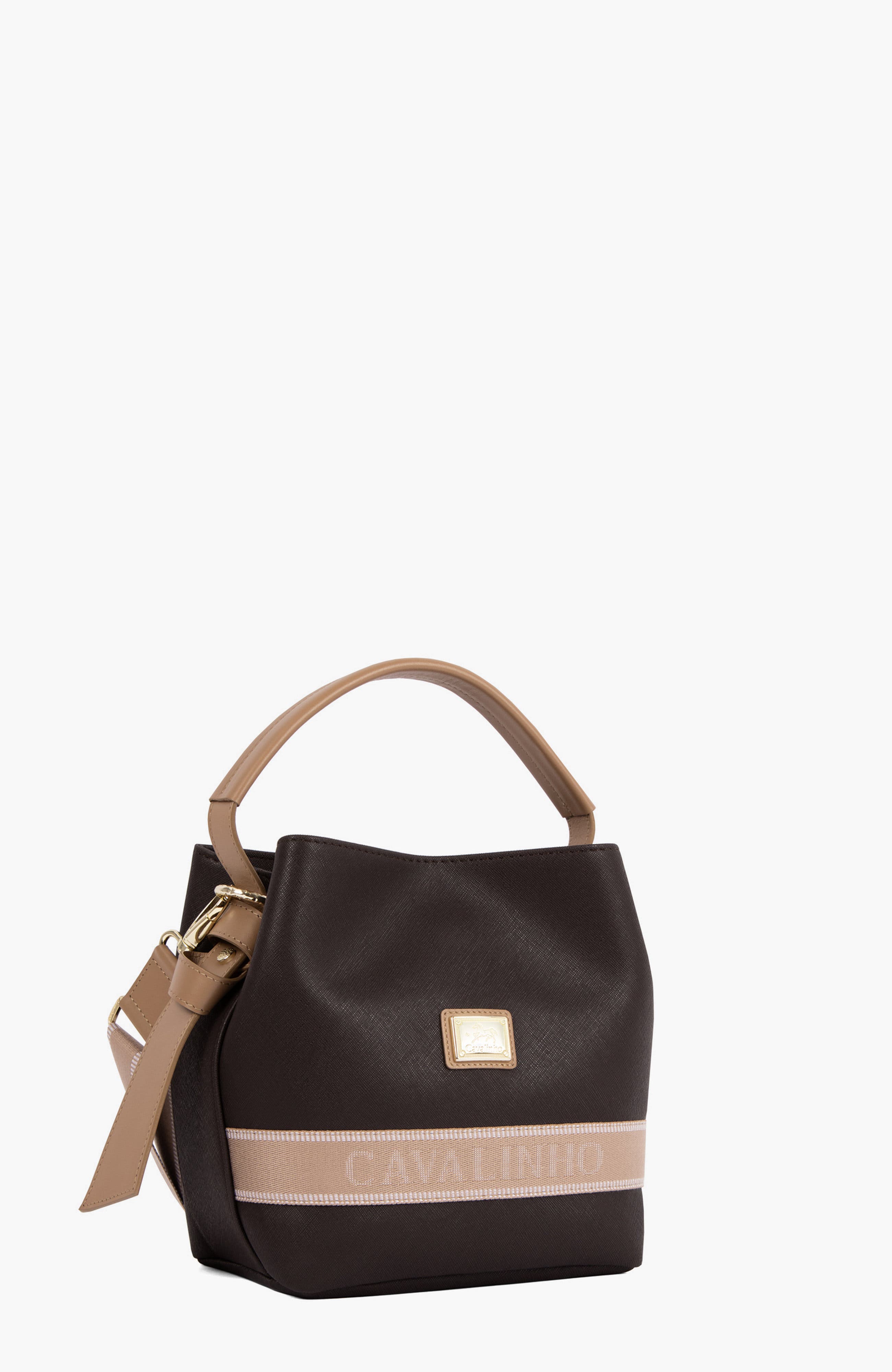 Only by Cavalinho 591 Bucket Bag, Alternate, color, Brown / Beige