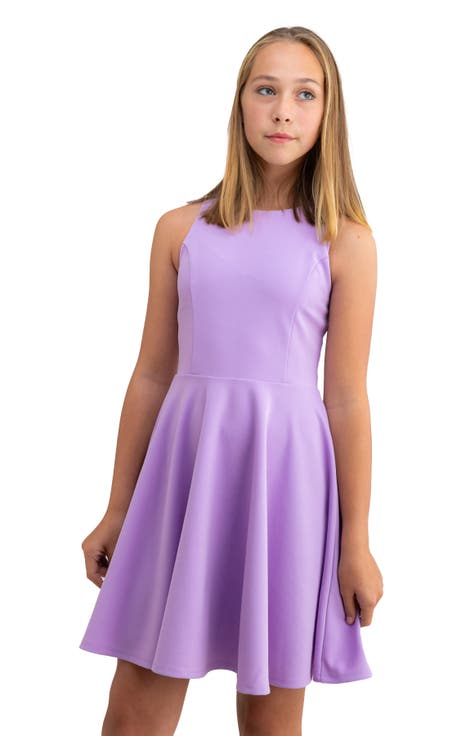 Textured Stretch Racerback Dress (Little Kid)