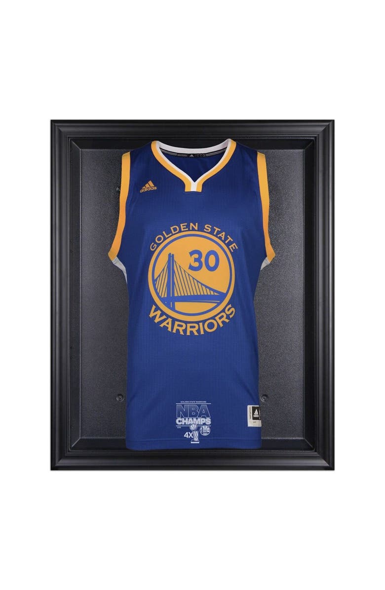FANATICS AUTHENTIC Golden State Warriors 2015 NBA Finals Champions Logo Black Framed Jersey Display Case, Main, color, 