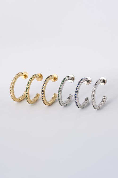 Classicharms Stella Molten Color Cubic Zirconia Hoop Earrings In Gold