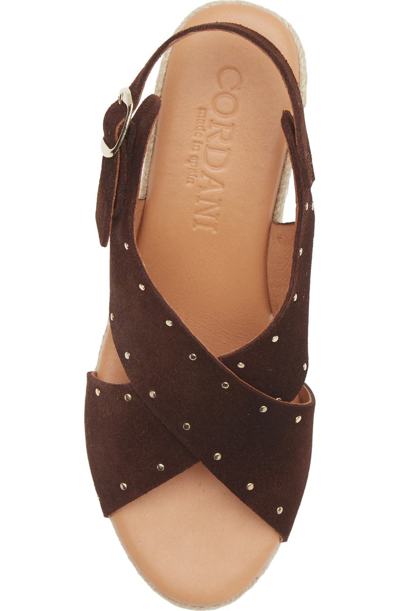 Cordani Eleni Slingback Espadrille Platform Wedge Sandal, Alternate, color, Marron Suede