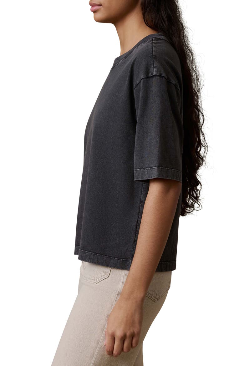 Vintage Inspired Cotton T-Shirt, Alternate, color, WASHED BLACK