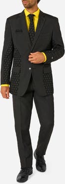 OppoSuits The Batman Slim Fit Two-Piece Suit & Tie Set