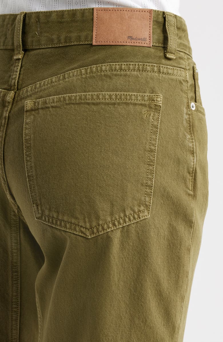 Madewell Darted Barrel Jeans, Alternate, color, Kale