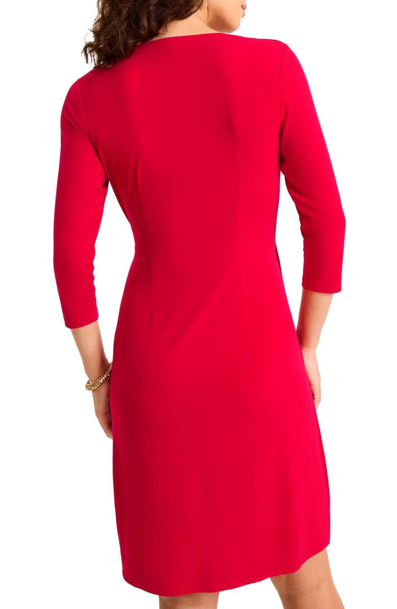 Tommy Bahama Clara Chain Detail Three-Quarter Sleeve Jersey Wrap Dress, Alternate, color, 