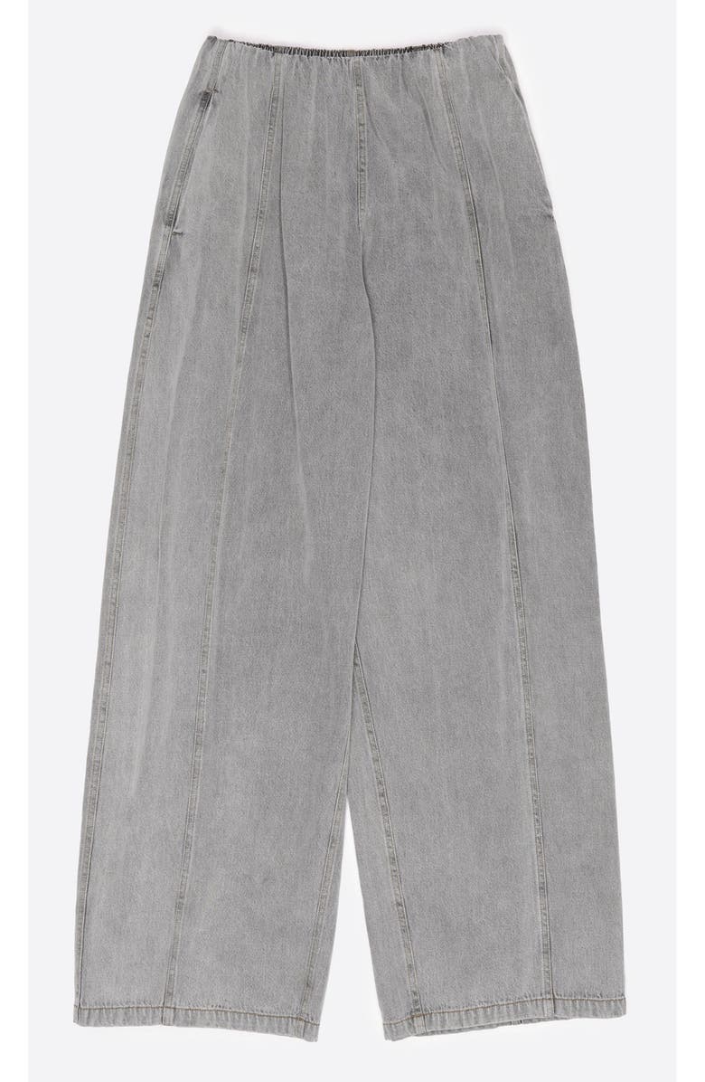 Bimba y Lola Denim Wide Leg Trousers, Alternate, color, Grey