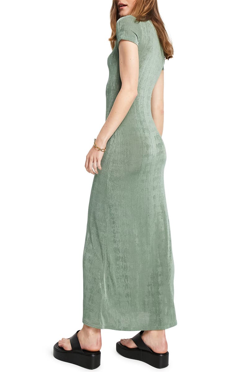 ASOS DESIGN Slinky Short Sleeve Maxi Dress, Alternate, color,