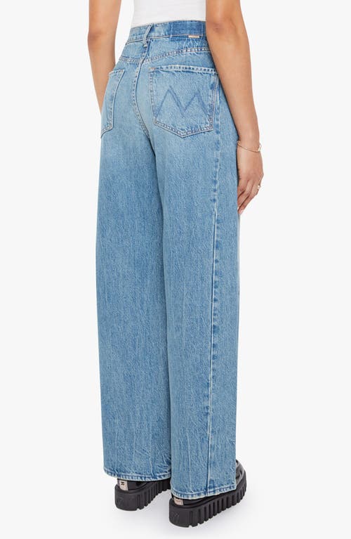 Mother Womens Folk Star The Dodger Flood Wide-leg Denim Jeans In Blue