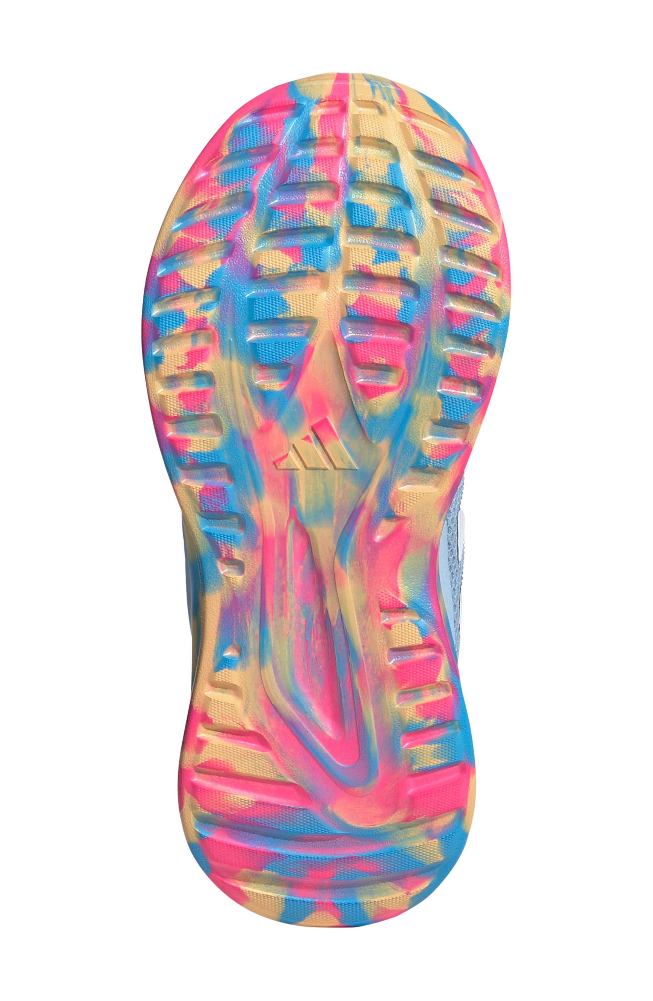 adidas Kids' Fortarun 4.0 Running Shoe, Alternate, color, Glow Blue/ Grey Met./ Pink