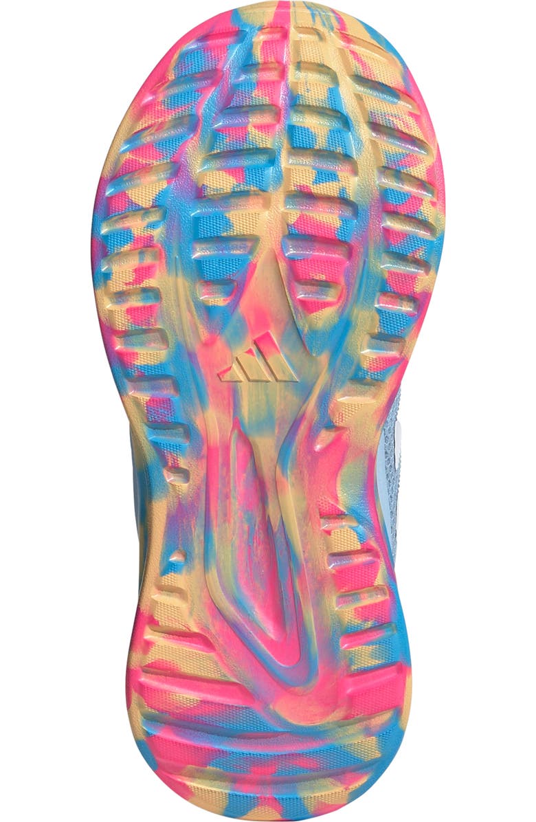 adidas Kids' Fortarun 4.0 Running Shoe, Alternate, color, Glow Blue/ Grey Met./ Pink